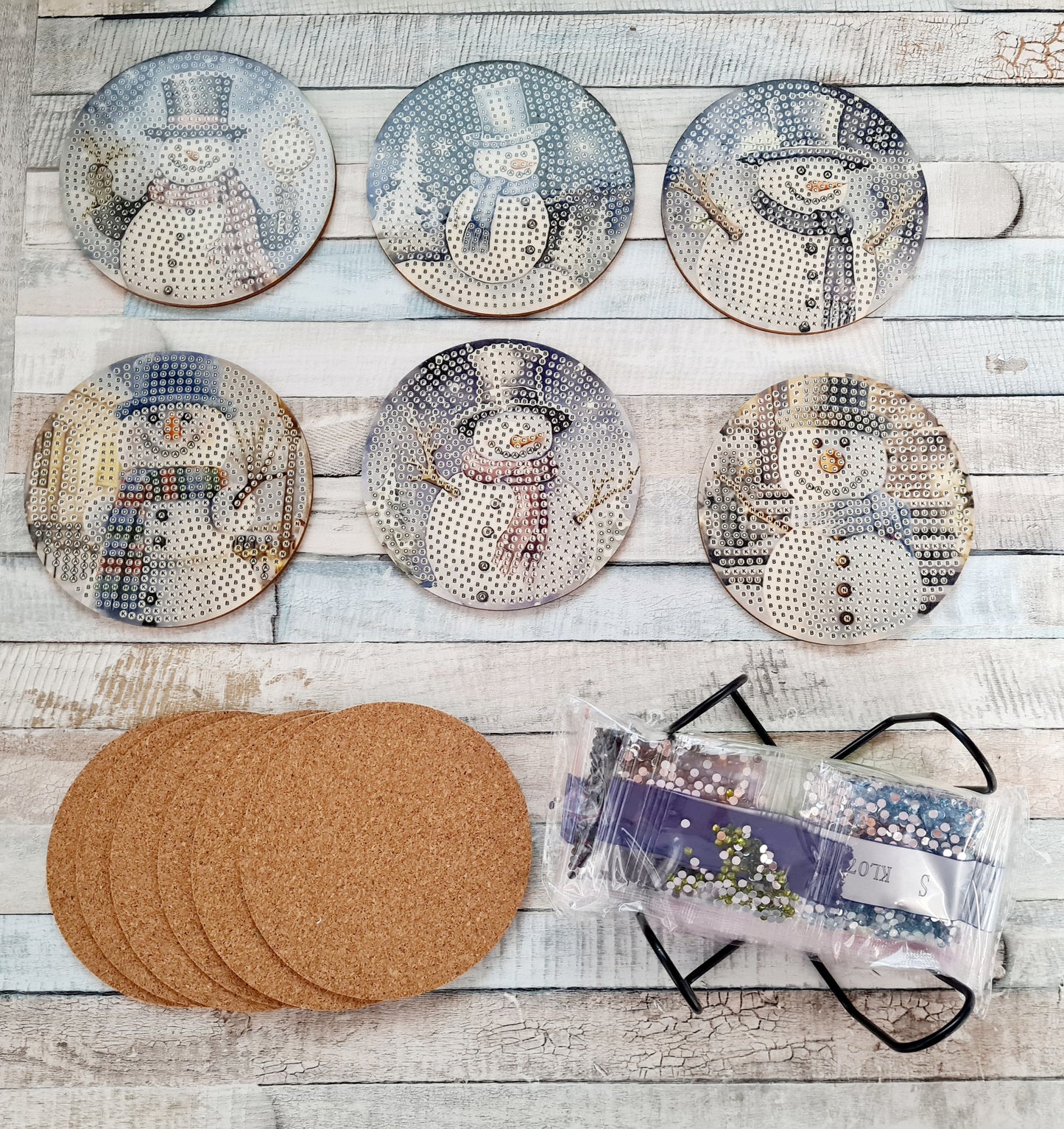 Untersetzer - Schneemänner