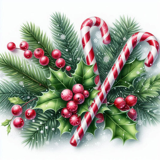 Diamond Painting Duftwachs - Pfefferminz-Zuckerstange