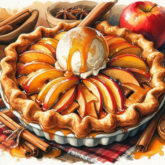 Diamond Painting Duftwachs - Heißer Apfelkuchen